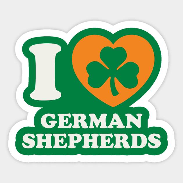 St Patricks Day German Shepard Irish Pride German Shepard Mom Sticker by PodDesignShop